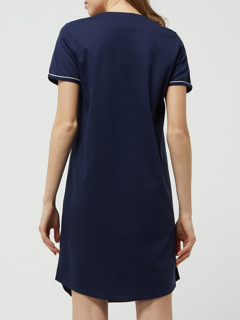 Modern Fit Schlafshirt aus Baumwolle Modell 'Sweet Dreams' in blau
