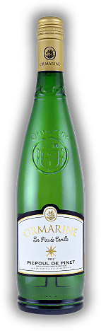 Ormarine Les Pins de Camille, Coteaux du Languedoc, Picpoul, AOP, 2022, Süd-Frankreich  Ormarine Les Pins de Camille, Coteaux du Languedoc, Picpoul, AOP, 2022, Süd-Frankreich  Picpoul - ein echtes Allroundtalent - Verleiht dem Wein einen sehr frische