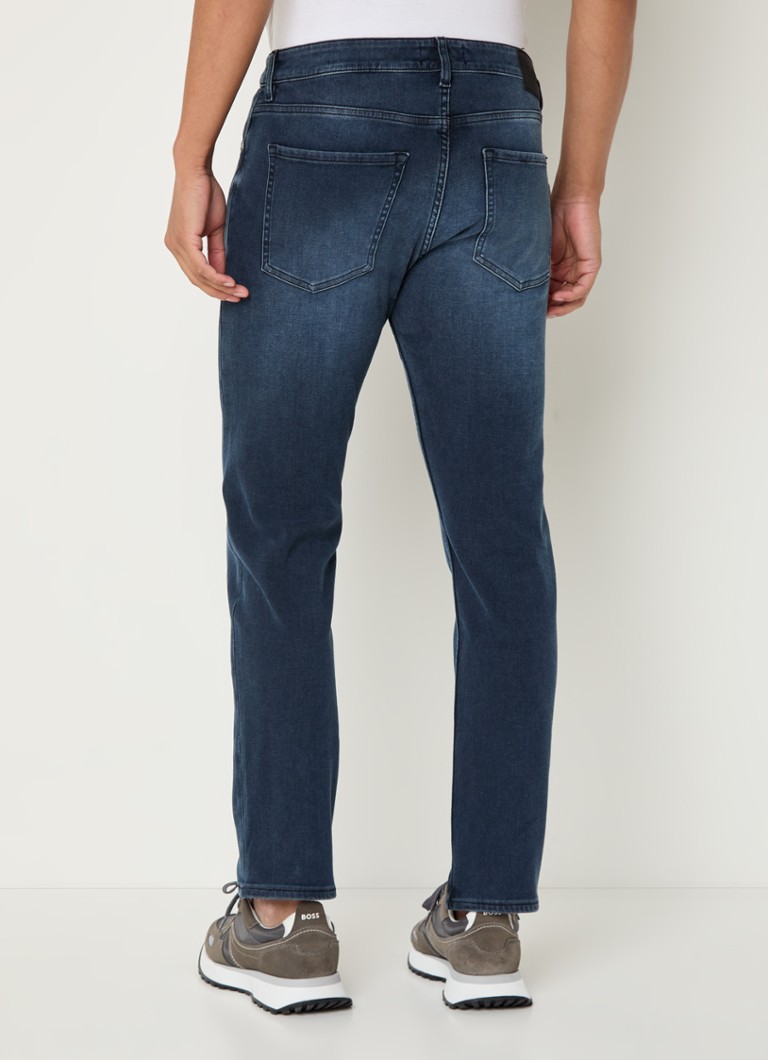 Calça jeans slim fit HUGO BOSS P-Delaware com lavagem escura