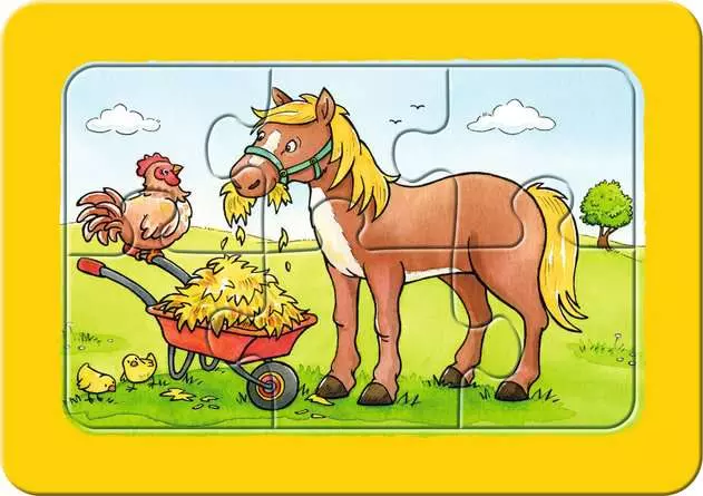 Kinderpuzzle ab 2 Jahren - Gute Tierfreunde - 6 Teile