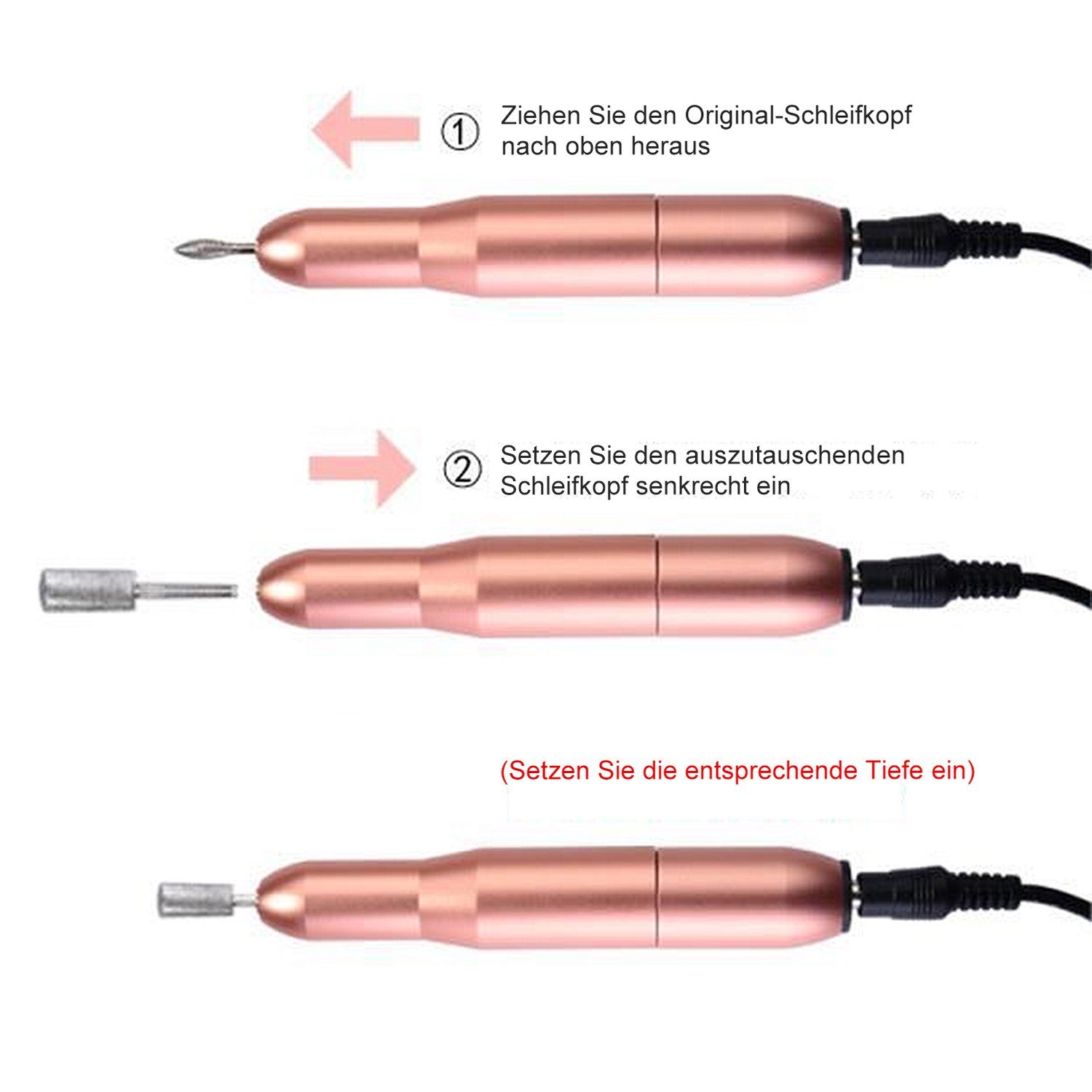 Kpaloft Maniküre-Pediküre-Set, Elektrisch 12-in-1 Nagelfräser Set tragbar USB