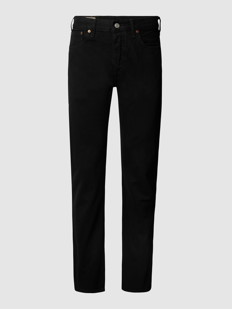 Straight Fit Jeans aus Baumwolle Modell '501™' in schwarz