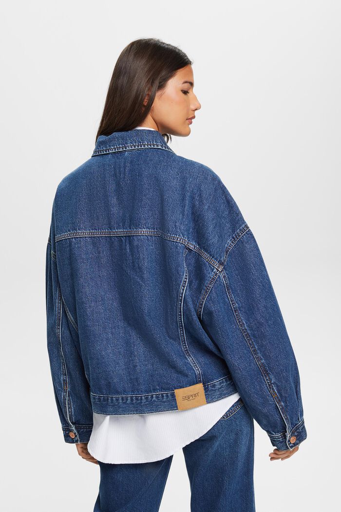 Oversize Jeansjacke, 100 % Baumwolle