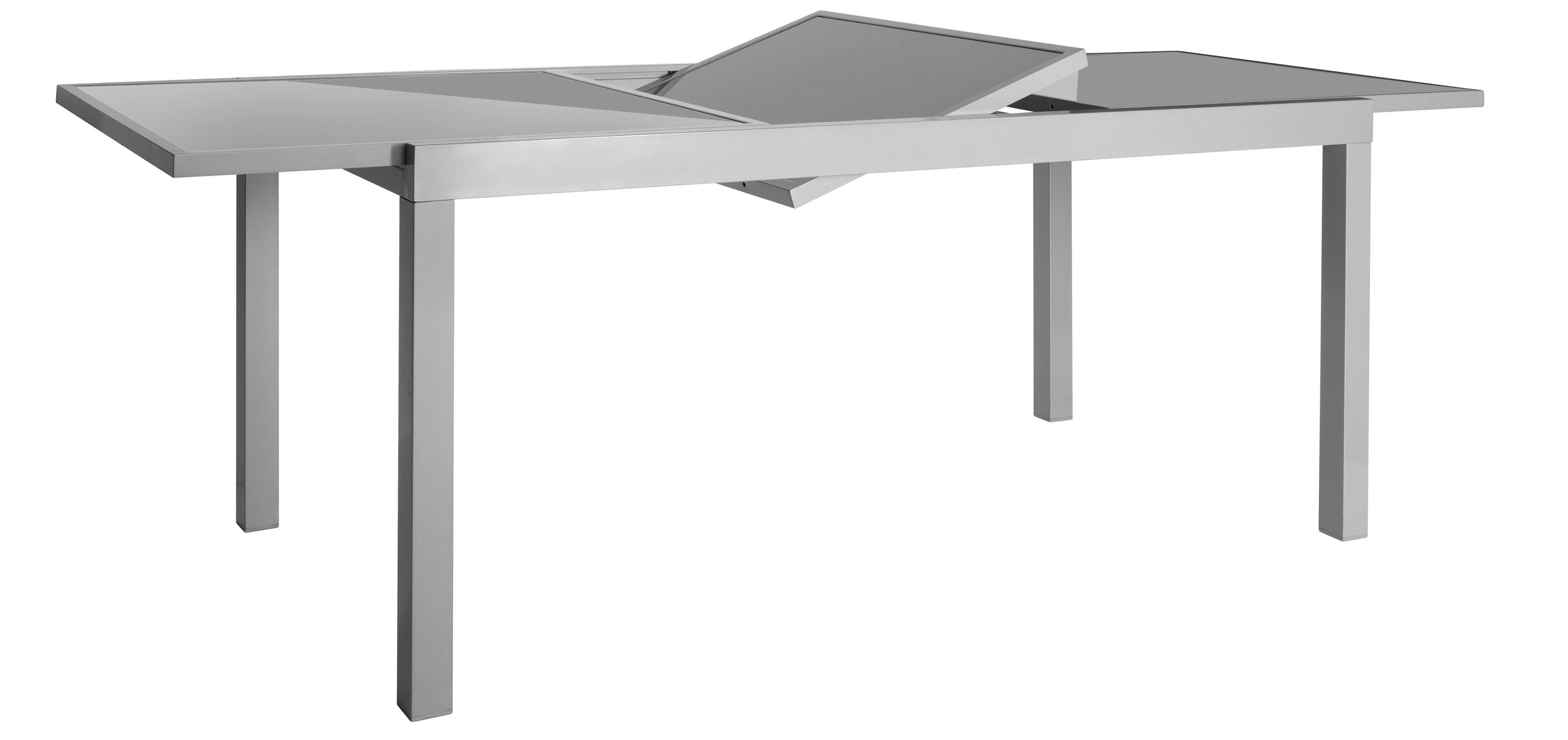 MERXX Garten-Essgruppe Amalfi, (7-tlg), 6 Sessel, Tisch ausziehbar 90x140-200 cm, Alu/Textil