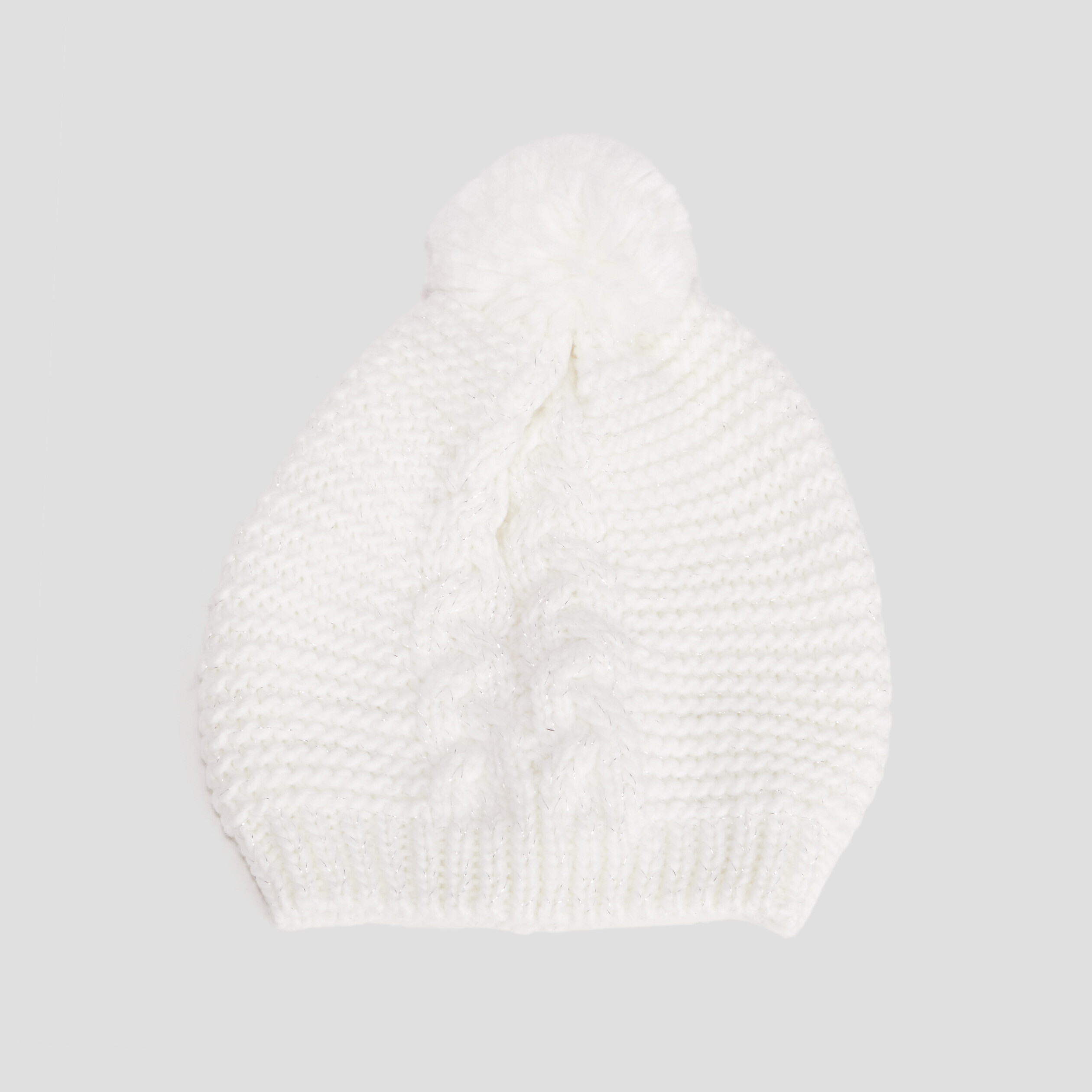 Bonnet à pompons ecru femme | La Halle