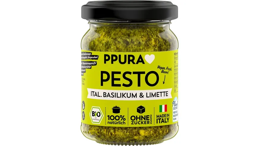PPURA Bio Pesto Basilikum 120 g
