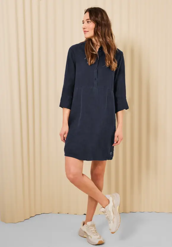 CECIL Leinenkleid mit Knopfleiste