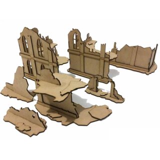 MDF Terrain Scenery: Urban Ruins 01