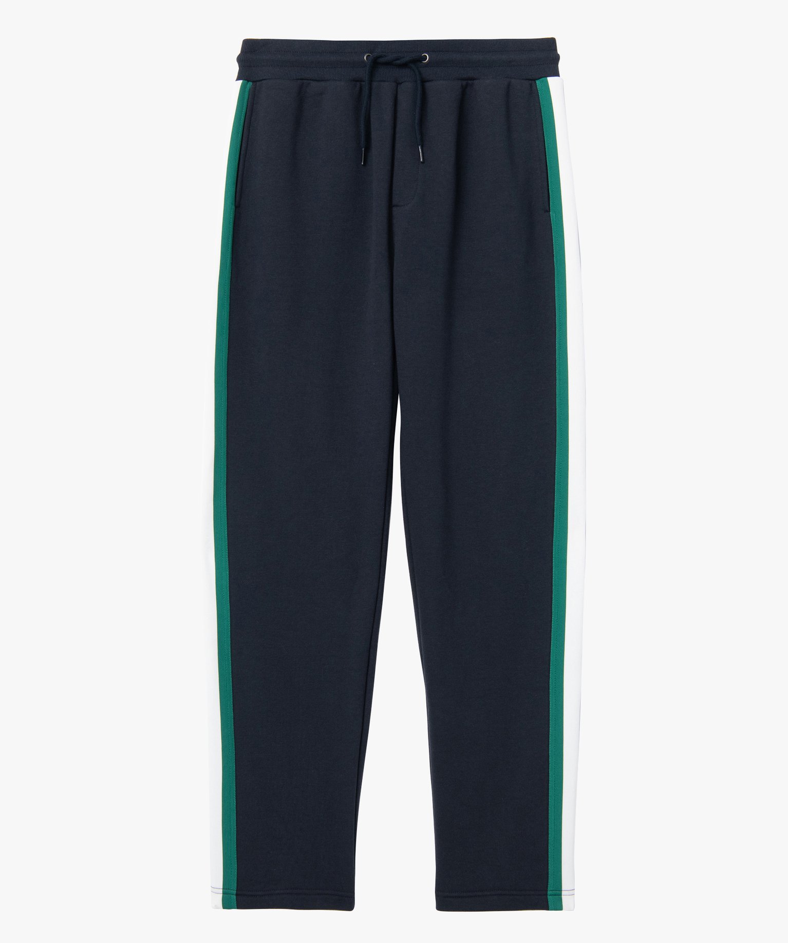 Pantalon de jogging homme coupe droite à rayures colorées ... bleu fonce | GEMO