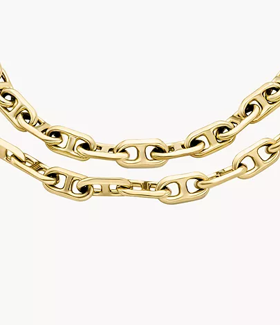 Fossil Gliederarmband Heritage D-Link Metall goldfarben