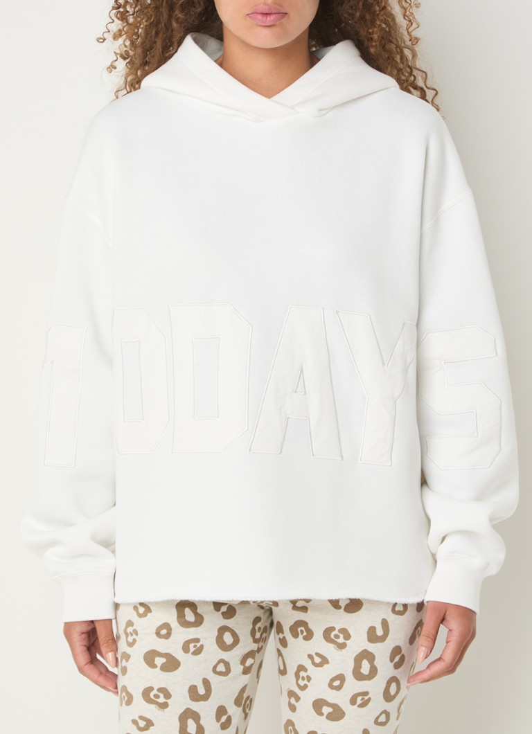 Felpa oversize 10DAYS con logo ricamato