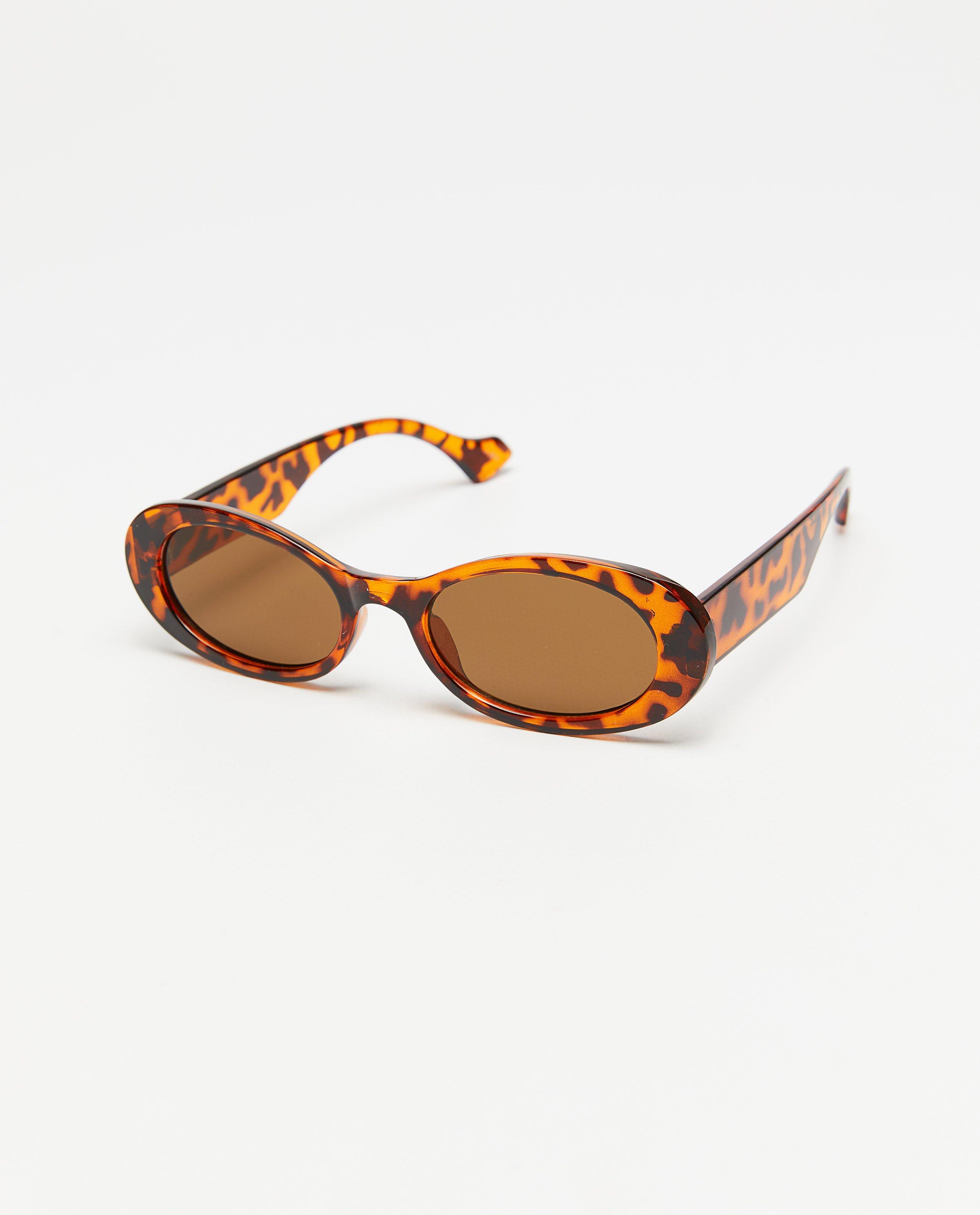 Ochelari de soare Steffi Mercie maro cu imprimeu leopard