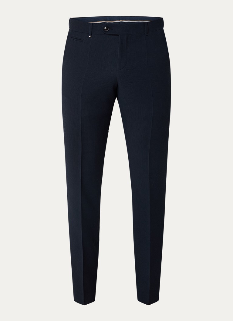HUGO BOSS C-Genius tapered fit trousers in wool blend with side pockets