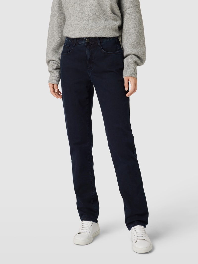 Jeans mit 5-Pocket-Design Modell 'Carola' in marineblau