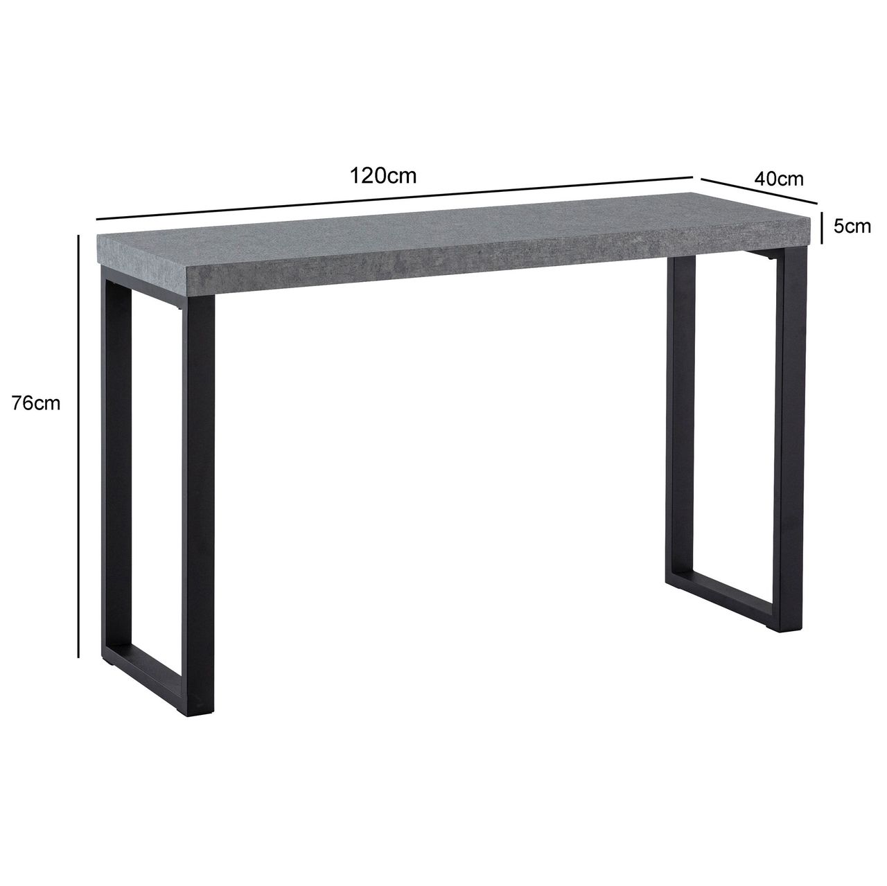 Wohnling Konsolentisch 120 cm MDF