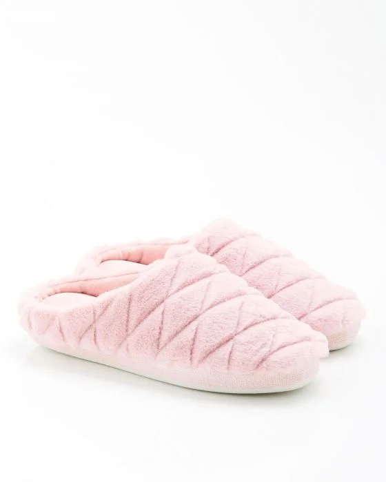 Mules à mémoire de forme, toucher peluche