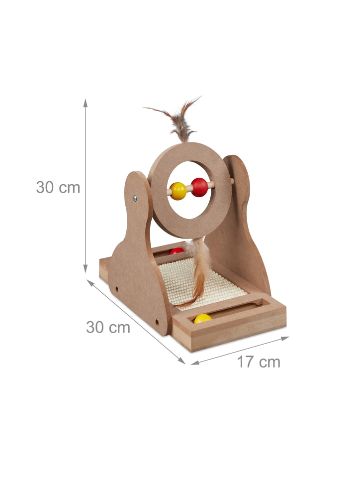 relaxdays Kratzspielzeug in Natur - (B)17 x (H)30 x (T)30 cm günstig kaufen onesize