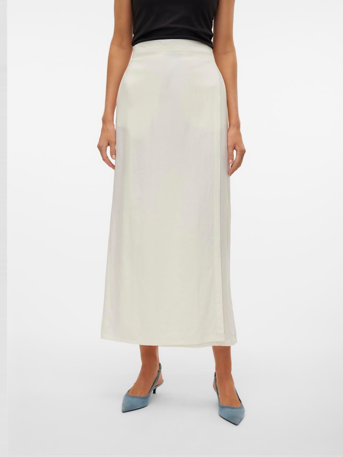 VMINAYAH Hohe Taille Langer Rock
