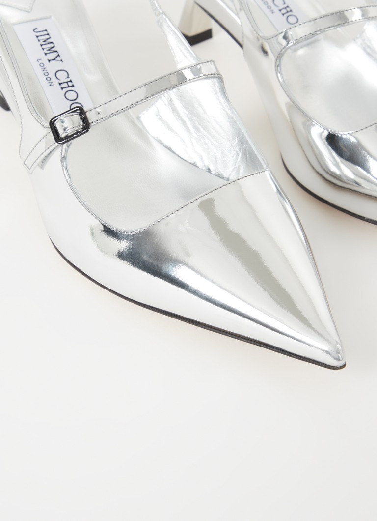 Escarpins Jimmy Choo Didi 45 en cuir avec finition métallisée