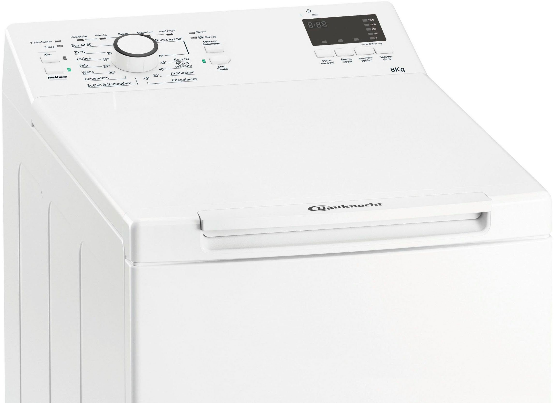 BAUKNECHT Waschmaschine Toplader WAT PRIME 652 DI N, 6 kg, 1200 U/min