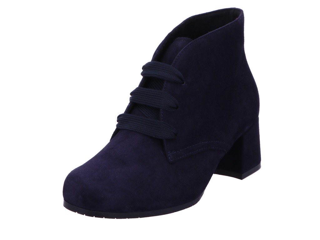 SEMLER Schnür-Stiefeletten blau SAMT-CHEVRO