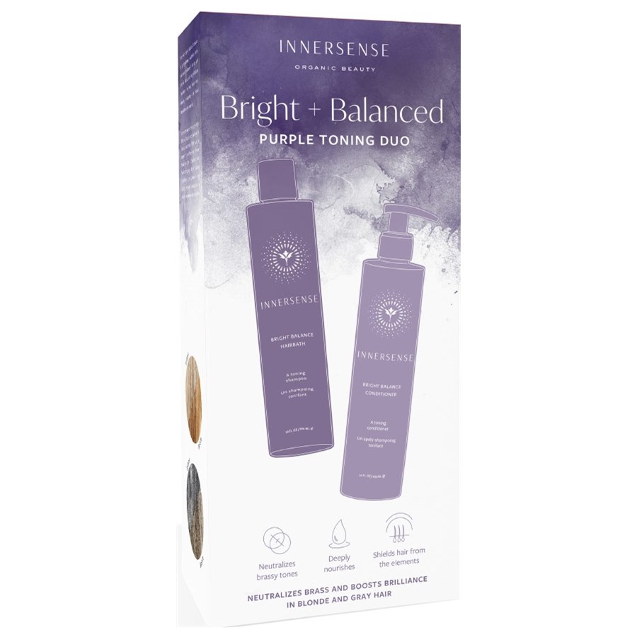 Shampoo Geschenkset Bright & Balanced Purple Toning Duo von Innersense