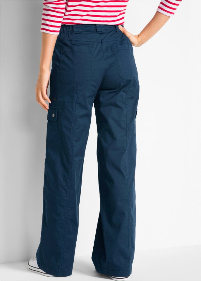 Baumwoll Cargohose mit Bequembund, Loose Fit