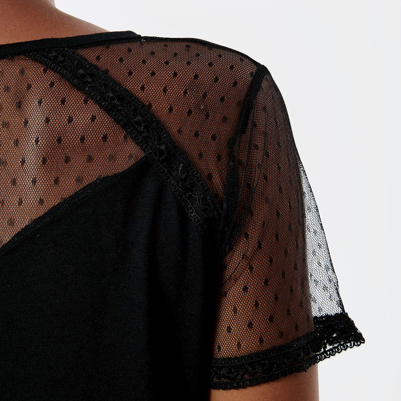 LOVLY  T-shirt noir femme