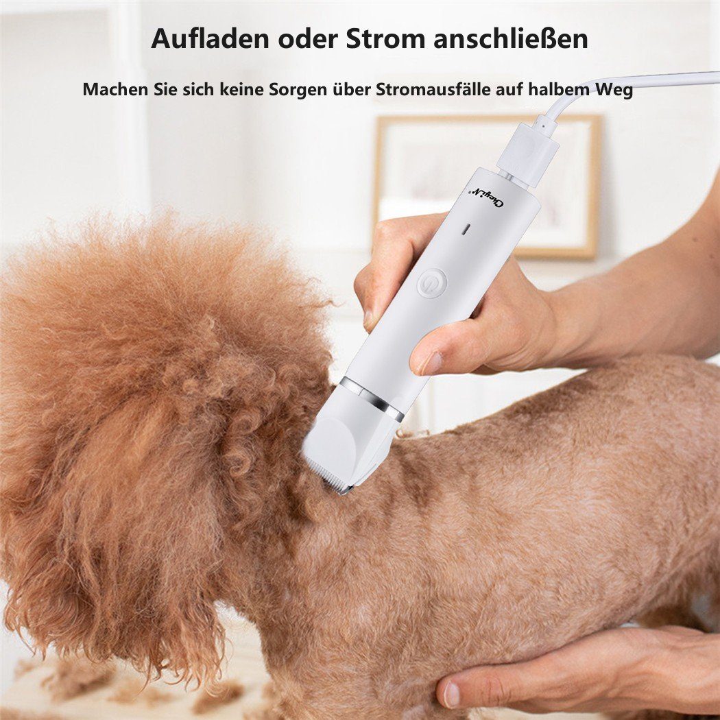 CkeyiN Hundeschermaschine 4 In 1 Elektrische Tierhaarschneidemaschine Rasierer Set, Für Hunde und Katze