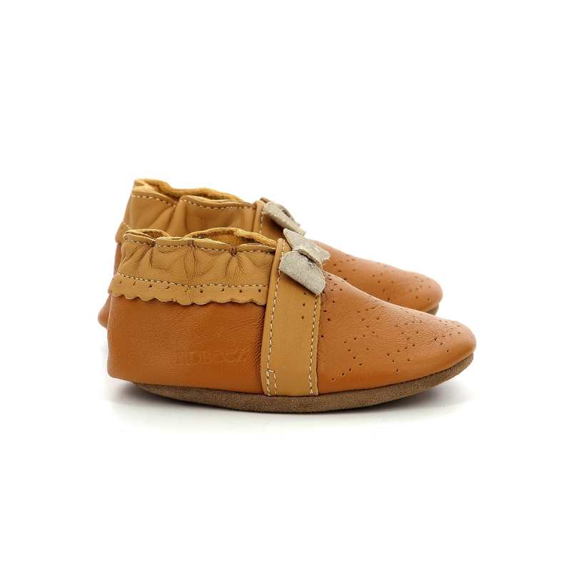 Chaussons cuir tannage vegetal Happy Mood