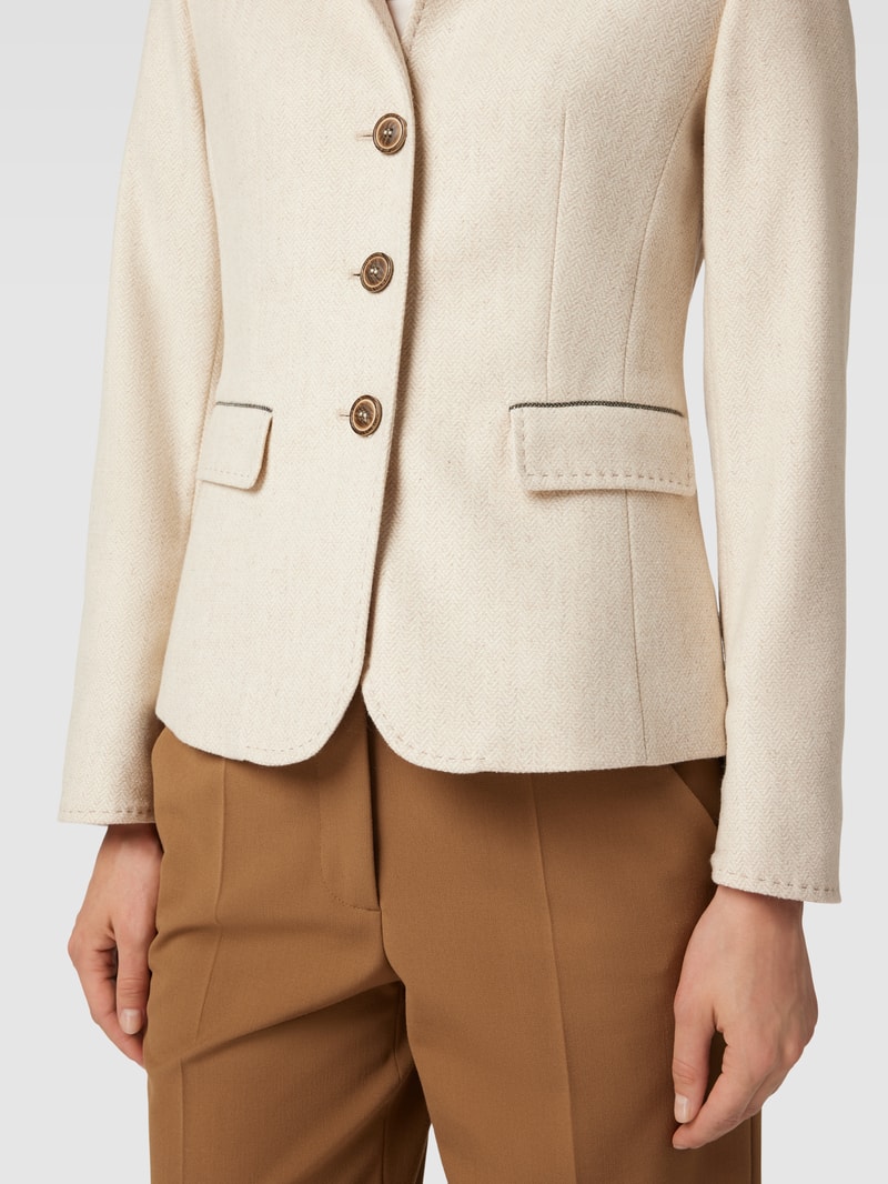 Blazer mit Pattentaschen in ecru