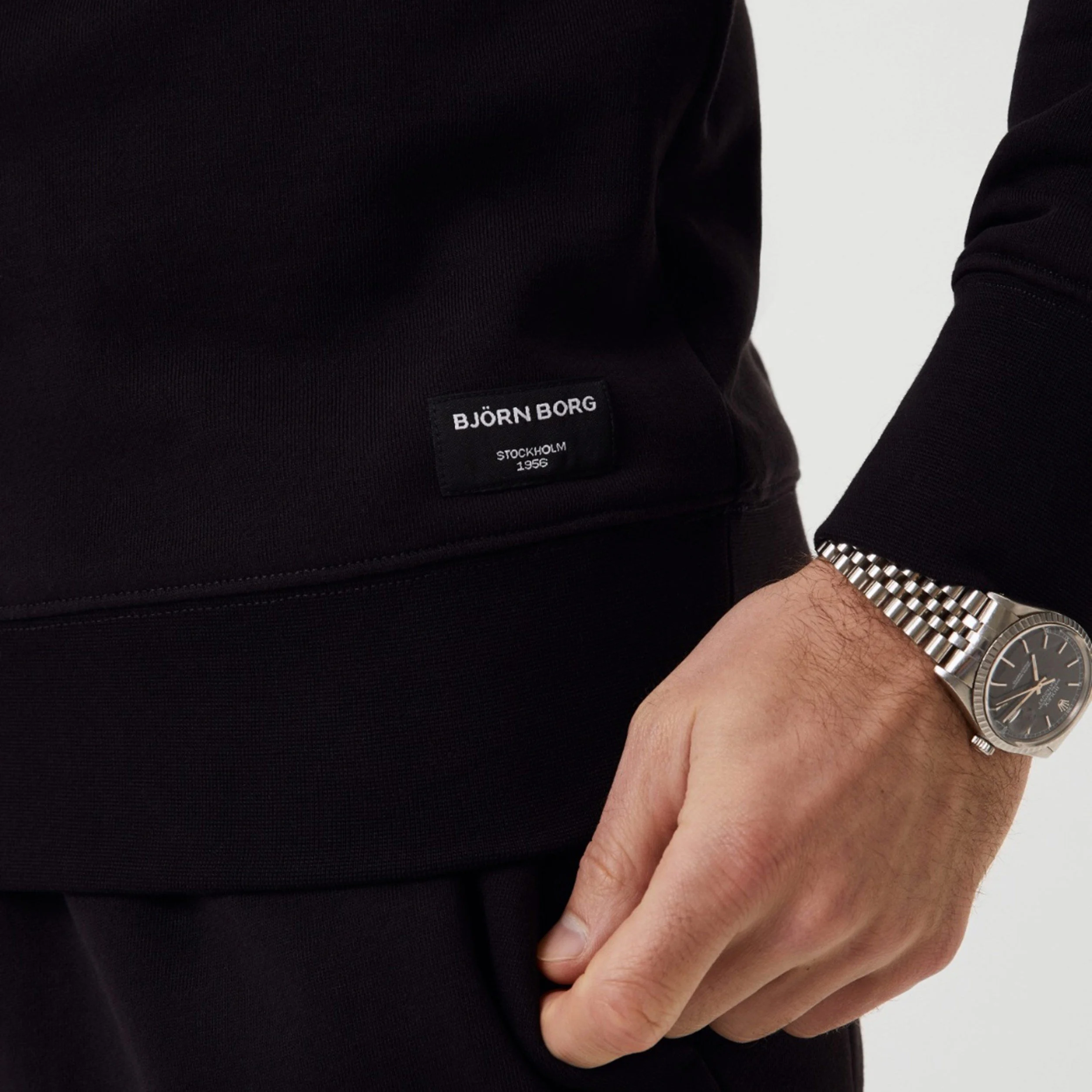Centre Half-Zip Longsleeve Herren - Schwarz
