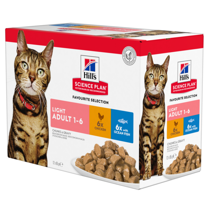 Hill's Nassfutter Hill's SCIENCE PLAN Light Adult Multipack Huhn 24x85 g
