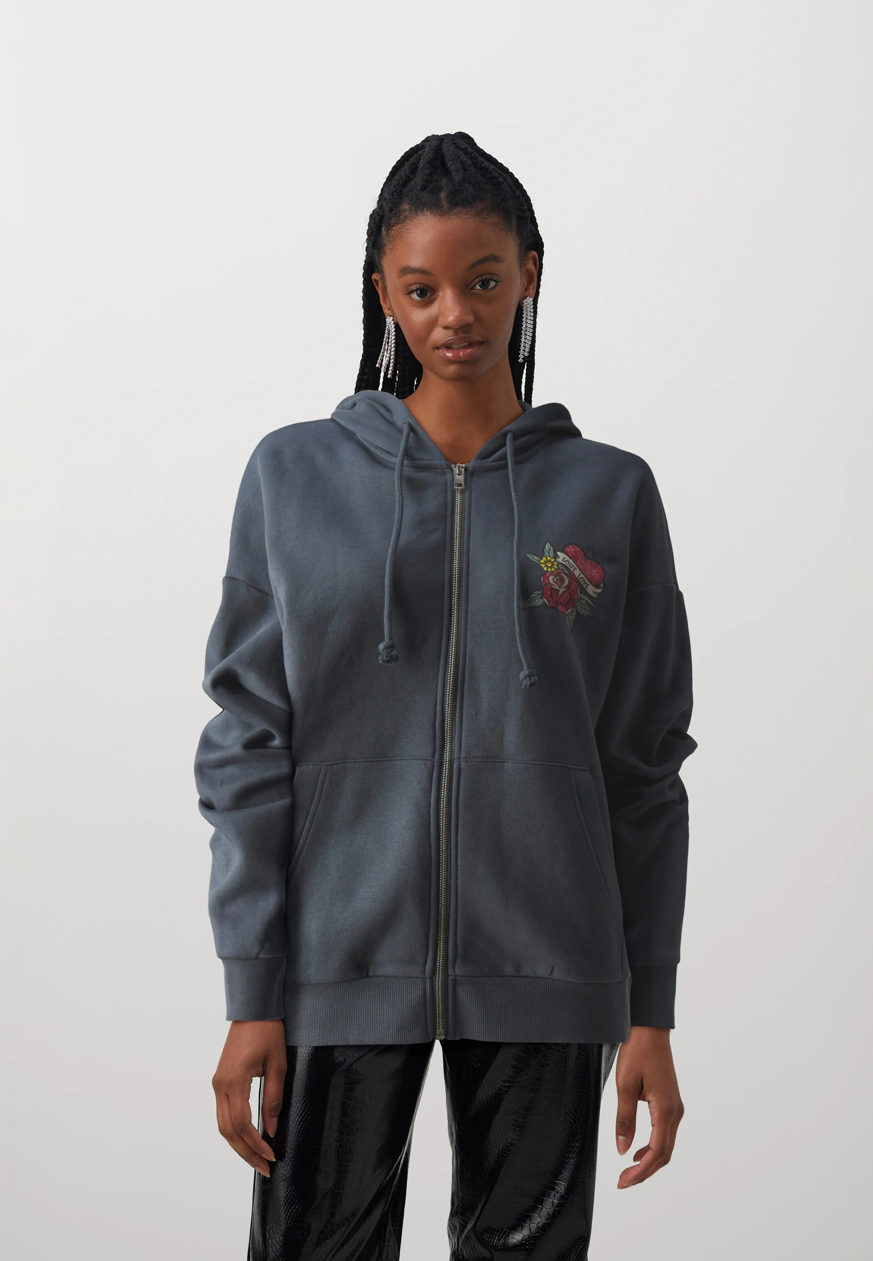 Jack & Jones JOREAGLE SKULL ZIP HOOD UNISEX - Sudadera con cremallera
