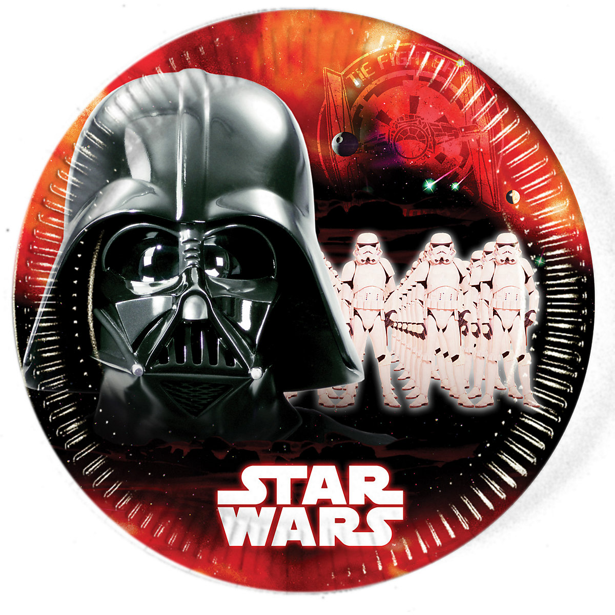 Papp-Partyteller Star Wars Dark side, Ø 23 cm, 8 Stück