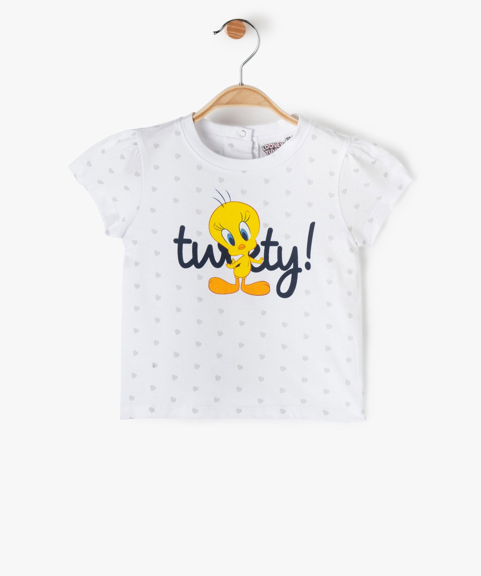 Tee-shirt bébé fille avec motif Titi – Looney Tunes blanc | GEMO