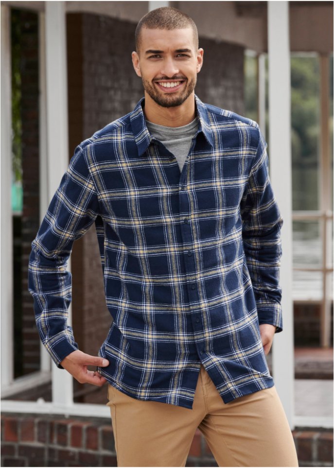 Flanell-Langarmhemd