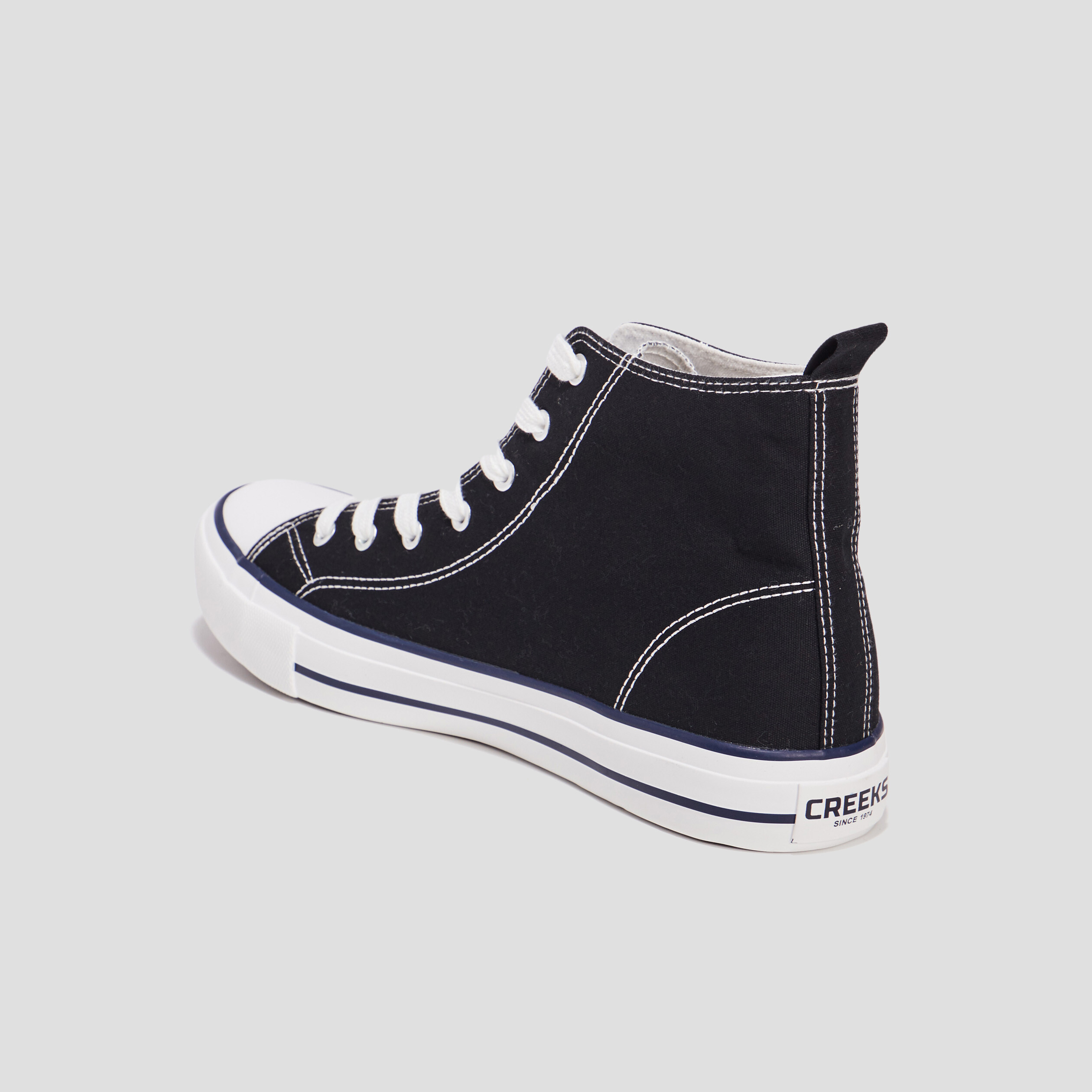 Baskets montantes en toile Creeks noir homme | La Halle