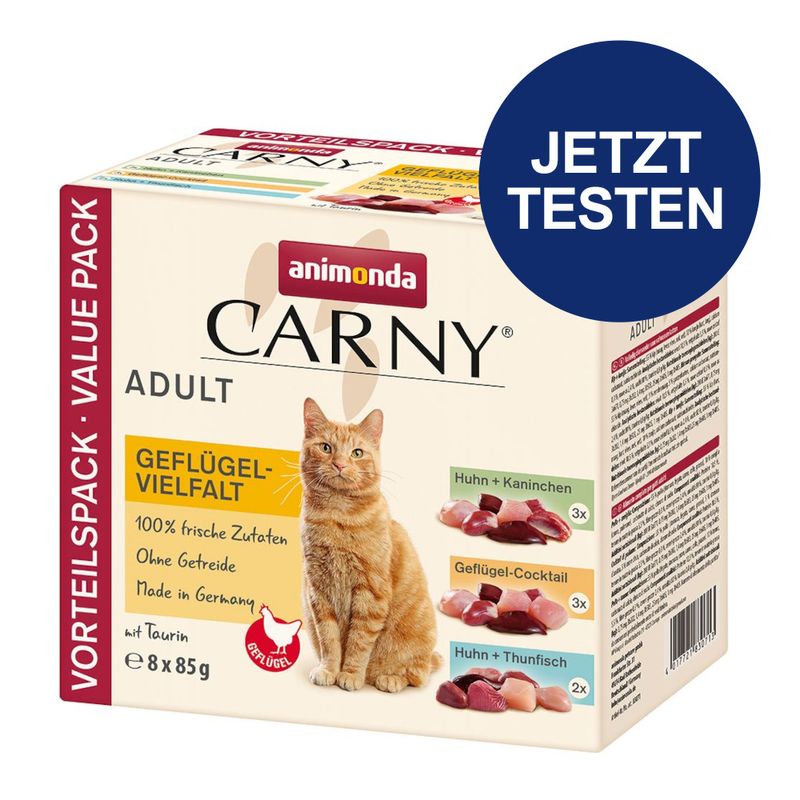 Probierpaket animonda Carny Pouch 8 x 85 g