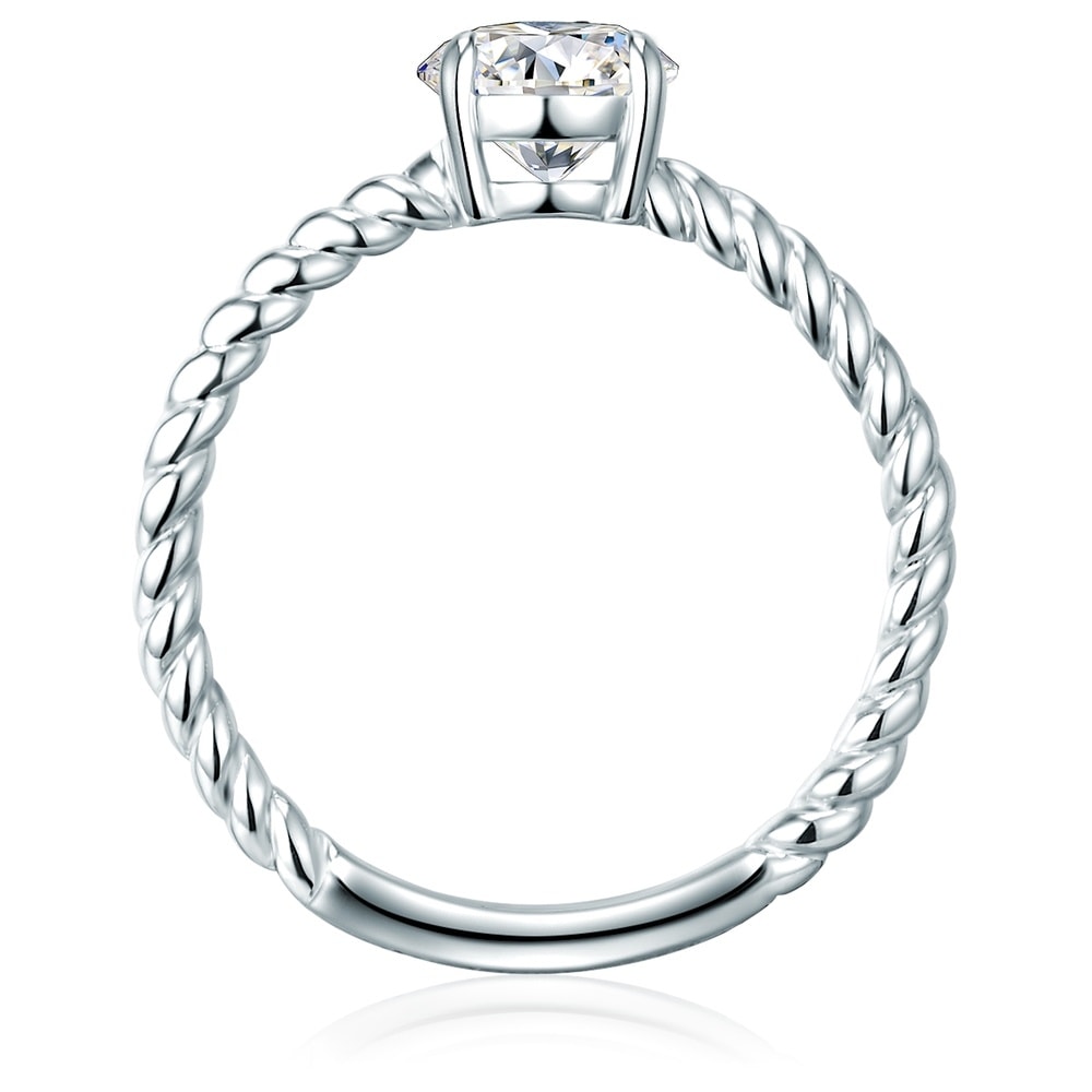 Trilani Bague en argent Argent sterling Oxyde de zirconium (CZ) en Argent Bague