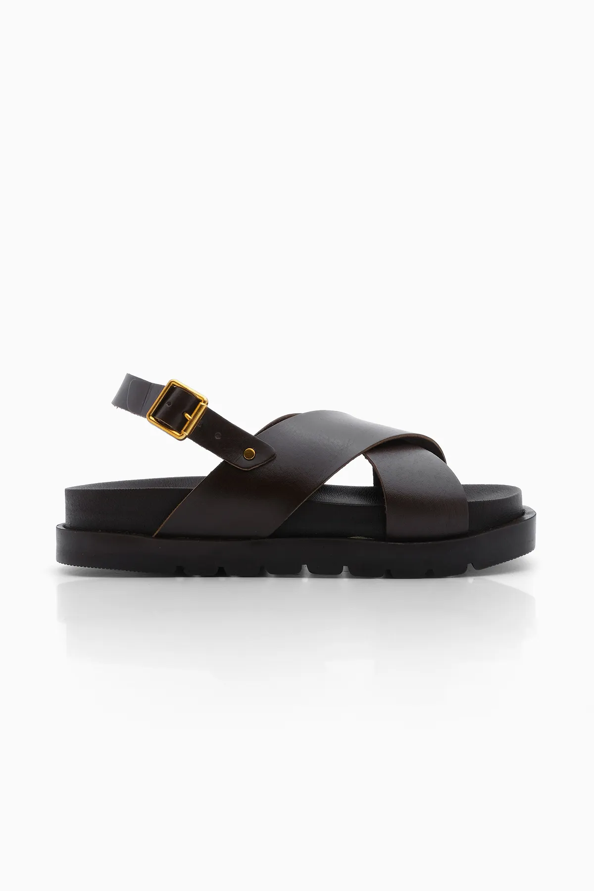 Marjin  Damen-Damensandalen mit Kreuzriemen Usre Brown