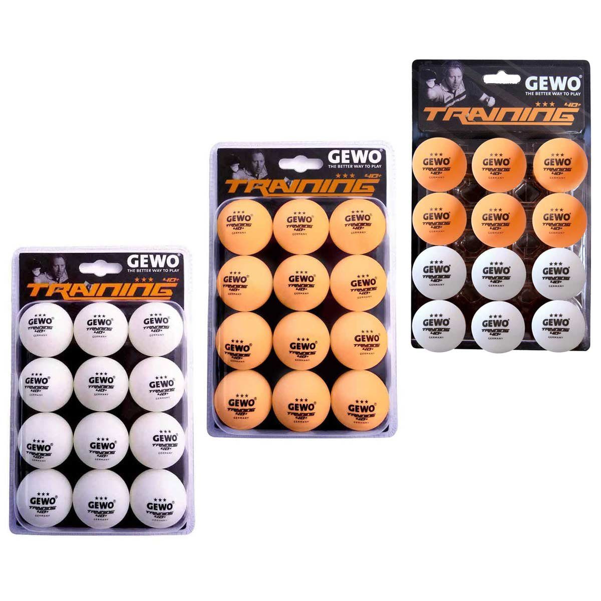 Gewo Tischtennisball GEWO Trainingsball *** 40+ 12er