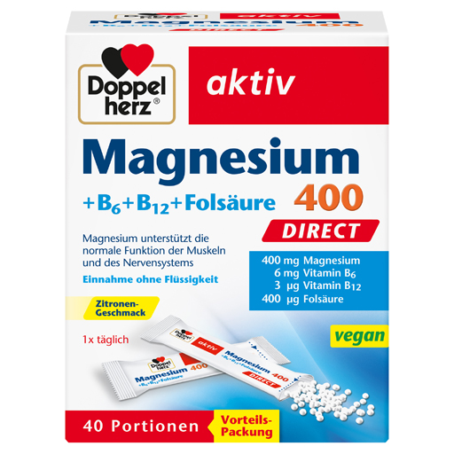 DOPPELHERZ Magnesium B Vitamine DIRECT Pellets  40 St  Pellets