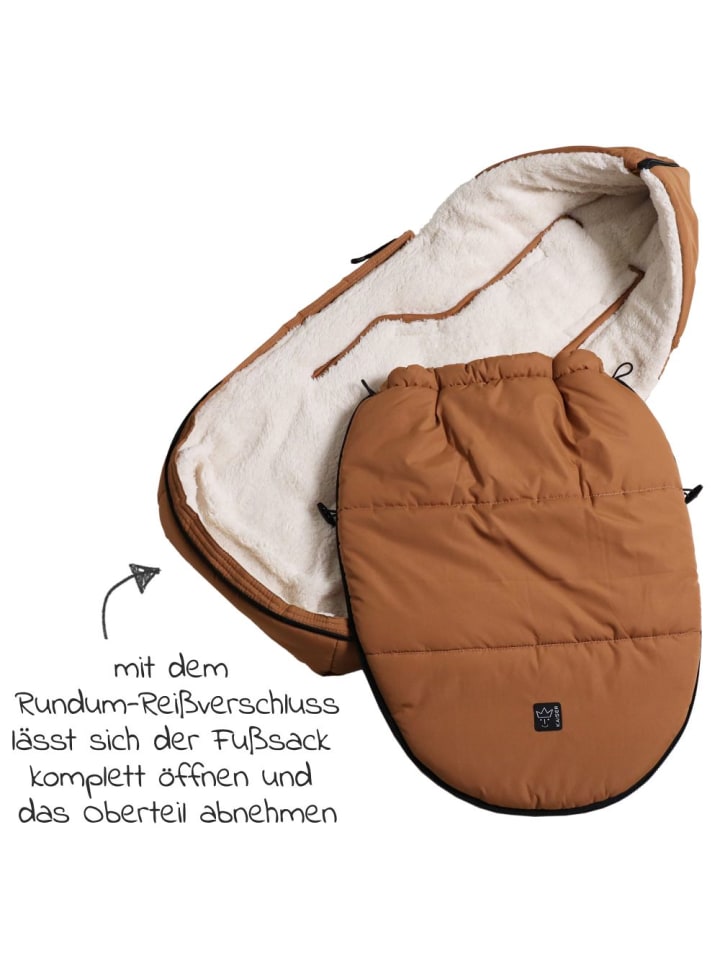 Kaiser Fleece-Fußsack Hoody 2.0 für Babyschale und Babywanne in braun günstig kaufen onesize