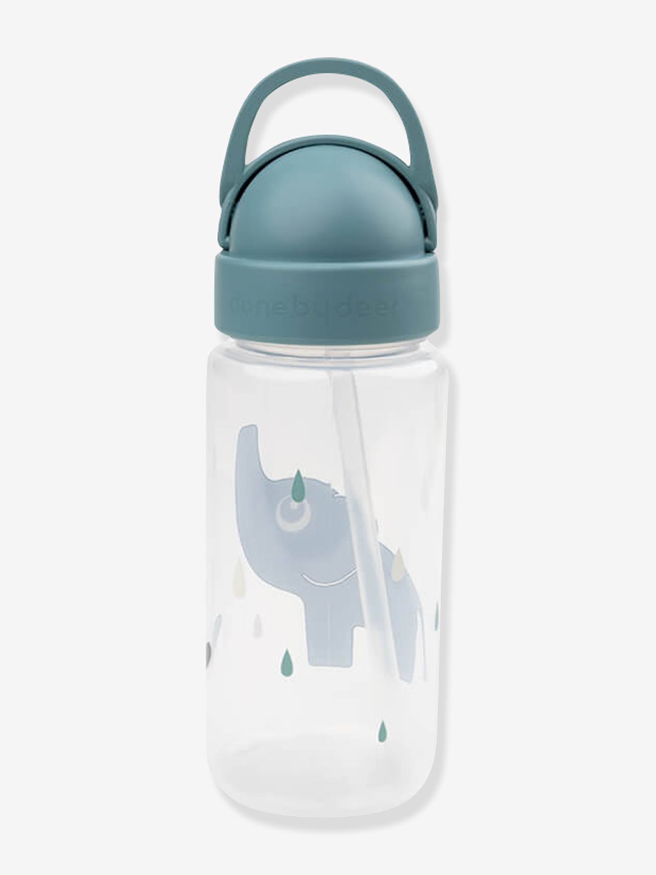 Done by deer Trinkflasche DONE BY DEER mit Trinkhalm, 350 ml - orange