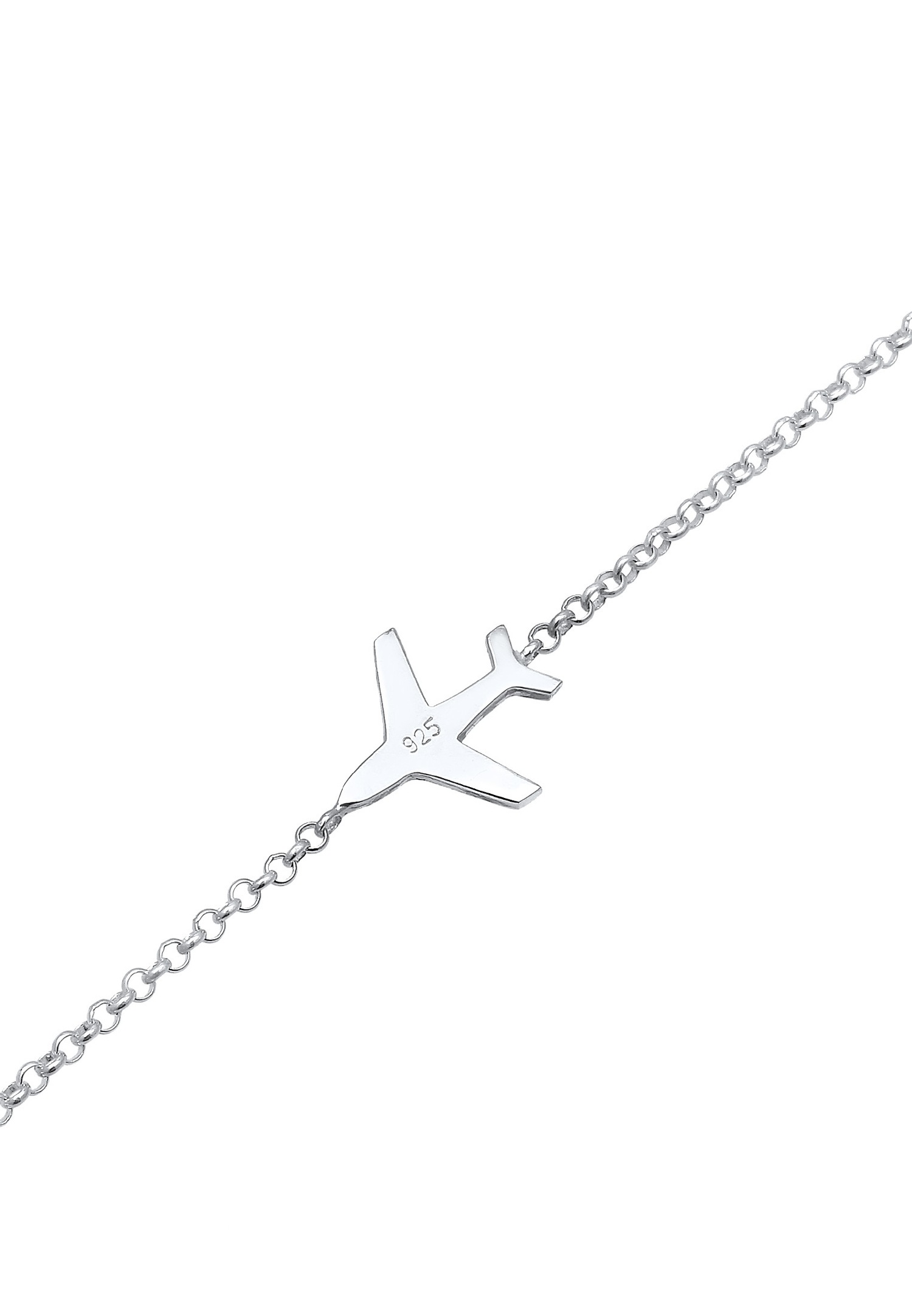 Bracelet de voyage Elli pour femme, modèle « Avion », en argent sterling 925.