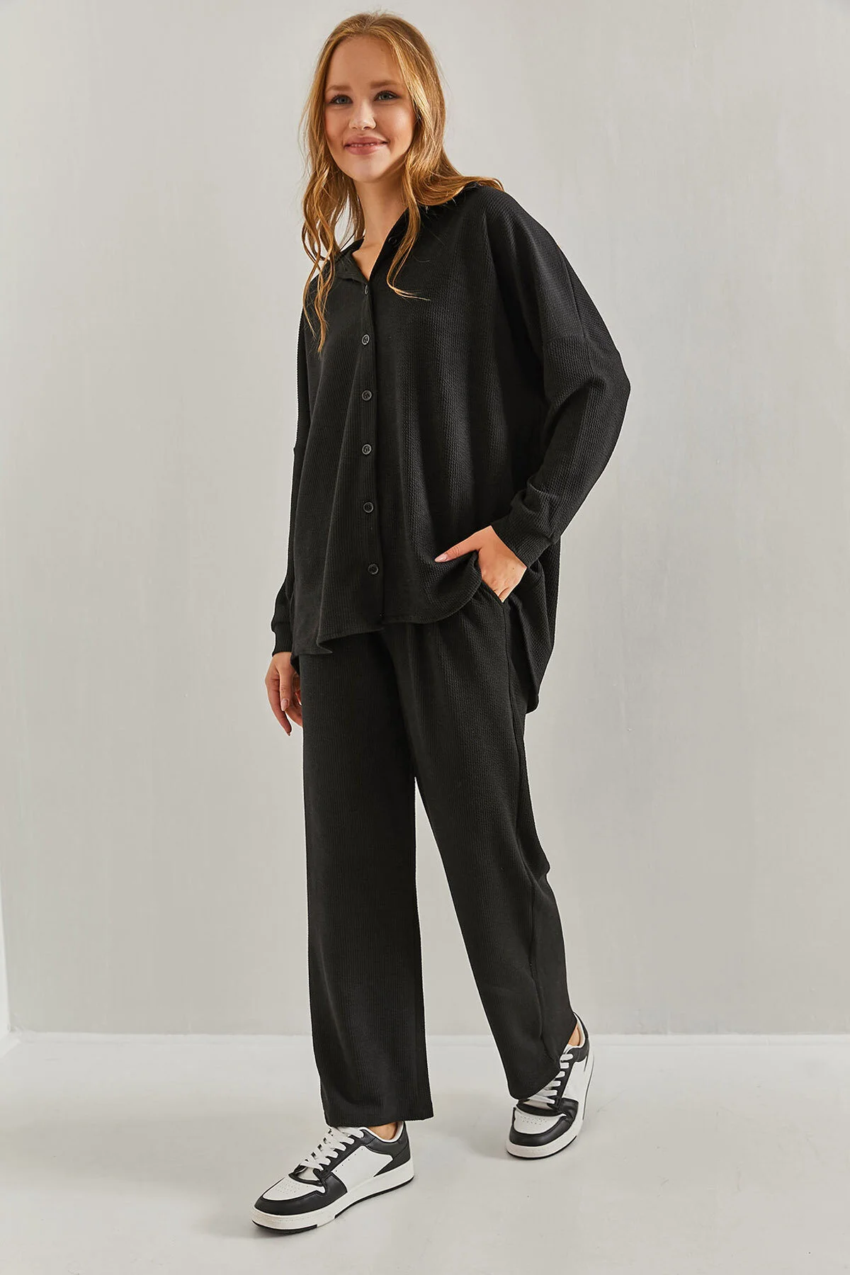 Bianco Lucci  Damen-Ottomane-Unterteil-Oberteil-Set aus Stoff