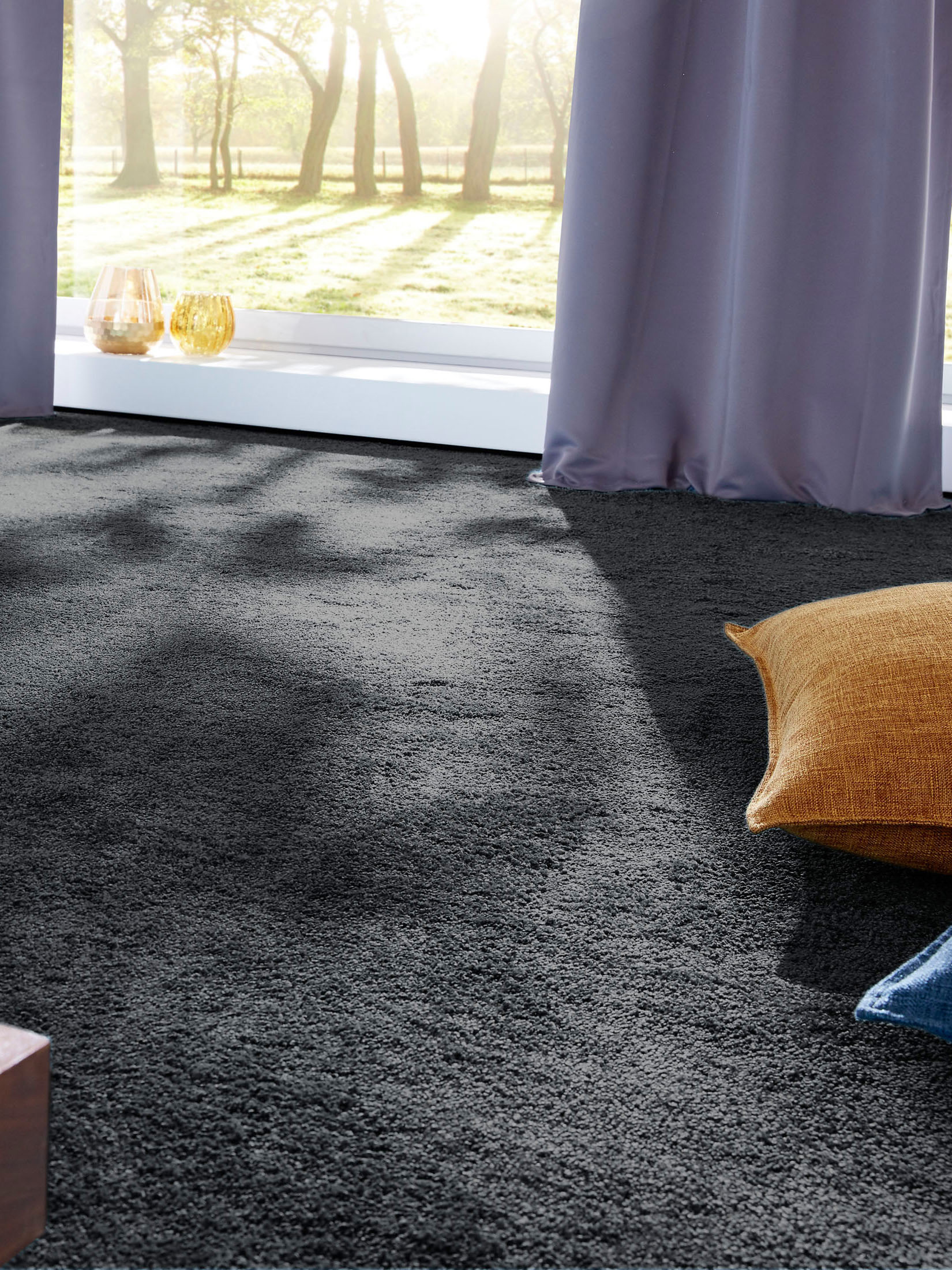 Balance Velours-Teppichboden, Black 178