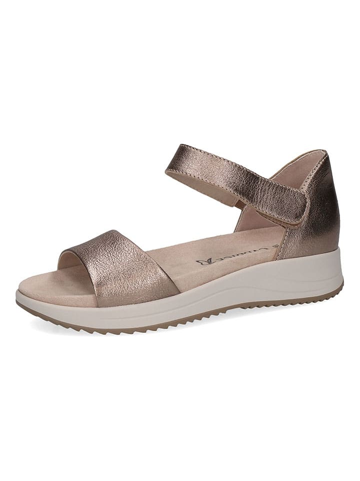 Caprice Leder-Sandalen in Hellbraun günstig kaufen