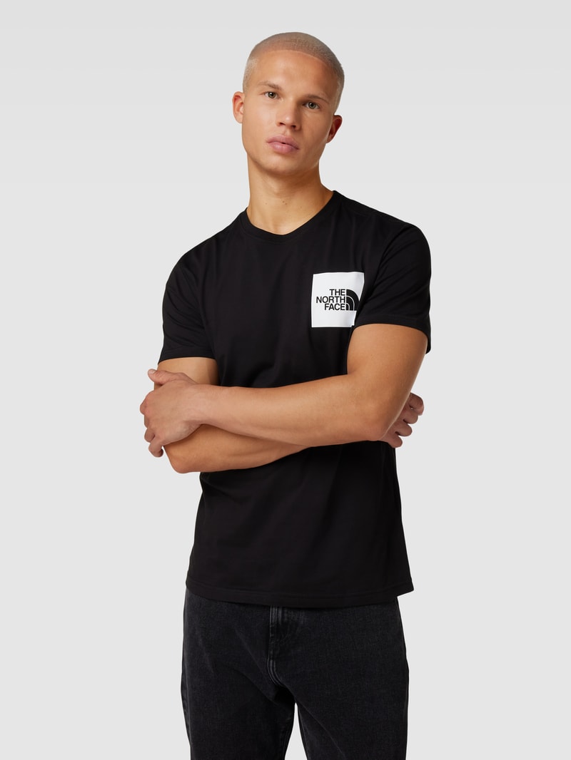 T-Shirt mit Label-Print Modell 'FINE' in schwarz